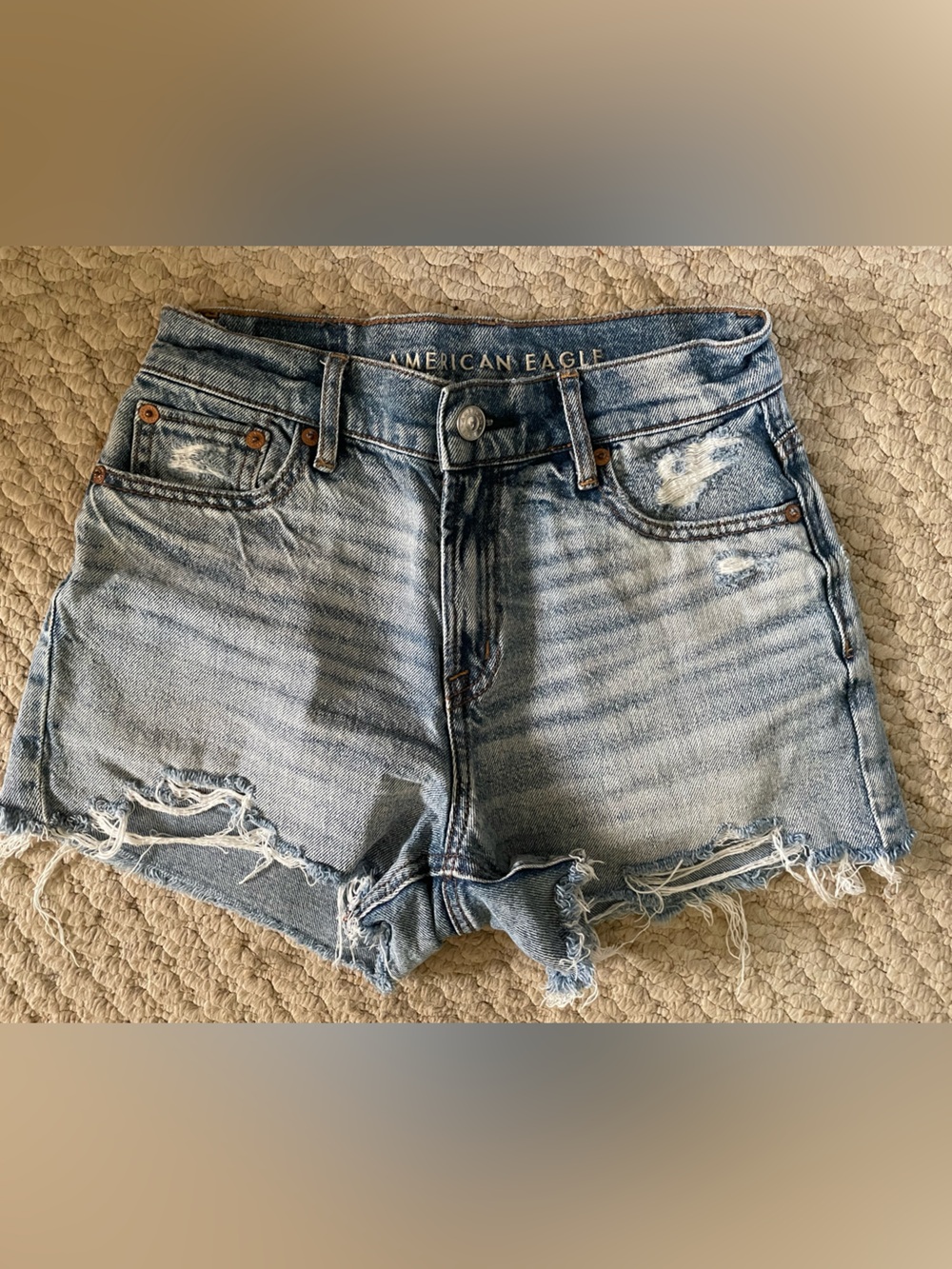 American Eagle Light Wash Jean Shorts